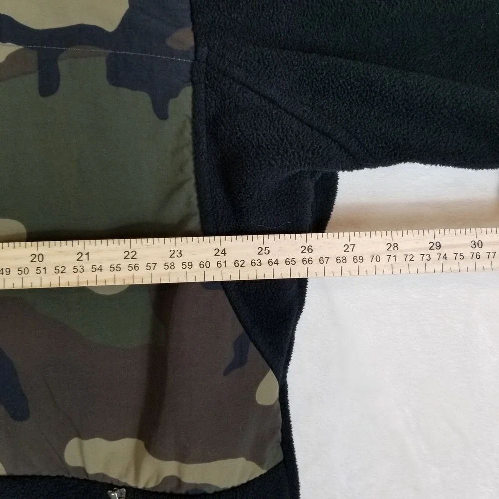The North Face Denali Fleece Jacket Mens XXL Black Camo Full Zip Gorpcore Coat